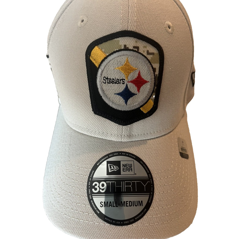 Pittsburgh Steelers New Era Mens Stone  2023 Salute Service 39THIRTY Hat S/M NWT